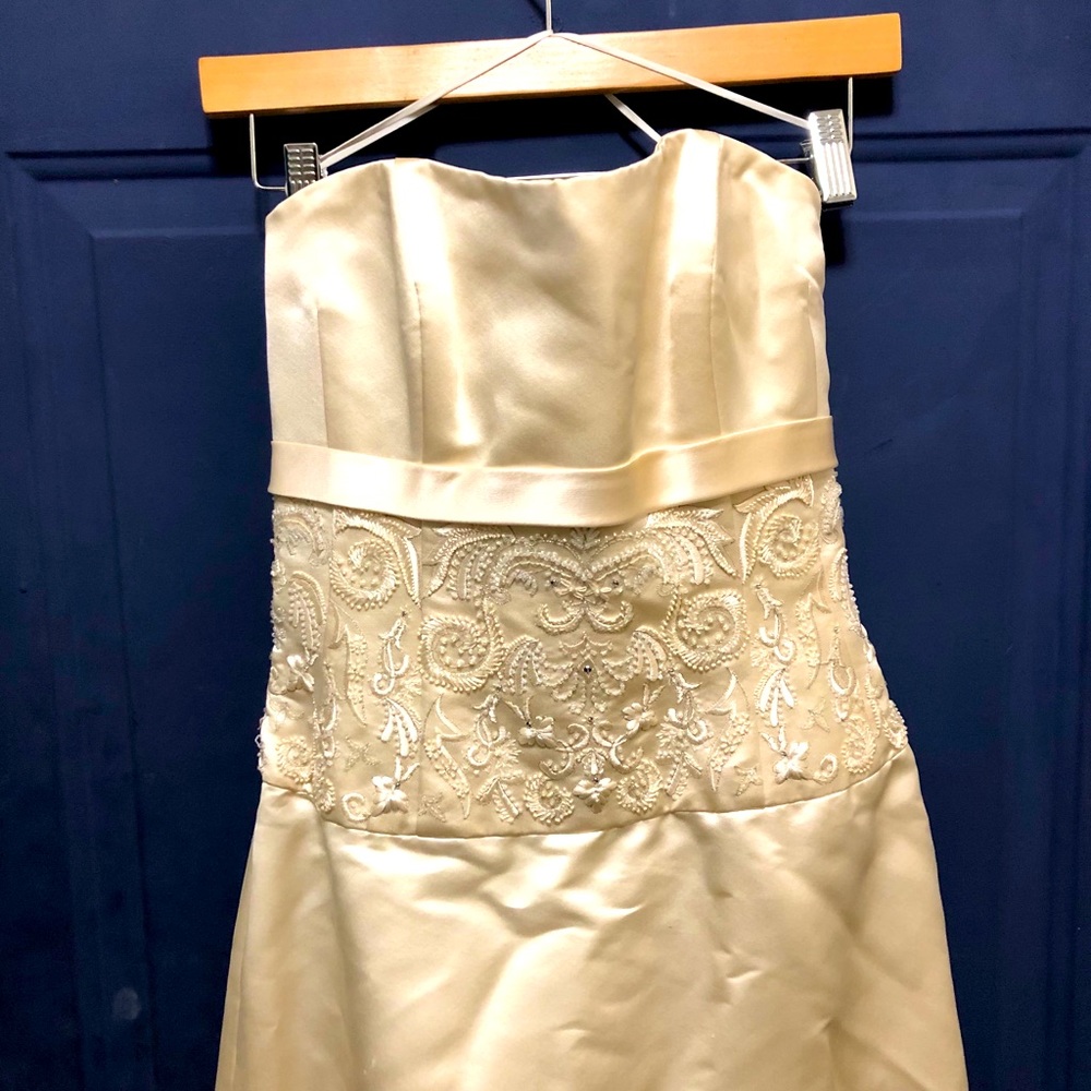 Cream Anne Barge Wedding Dress with Beading